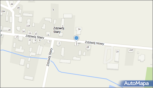 Zdziwój Stary, Zdziwój Stary, 1, mapa Zdziwój Stary