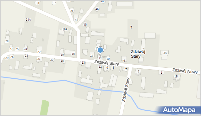 Zdziwój Stary, Zdziwój Stary, 11, mapa Zdziwój Stary