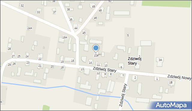 Zdziwój Stary, Zdziwój Stary, 11a, mapa Zdziwój Stary