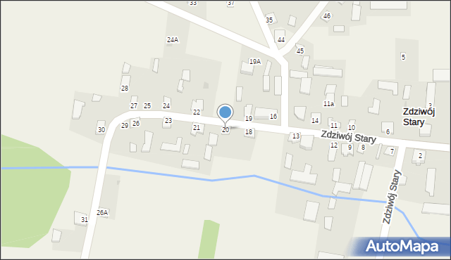 Zdziwój Stary, Zdziwój Stary, 20, mapa Zdziwój Stary