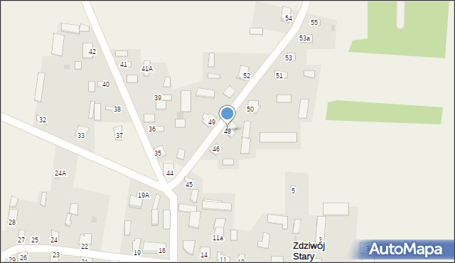 Zdziwój Stary, Zdziwój Stary, 48, mapa Zdziwój Stary