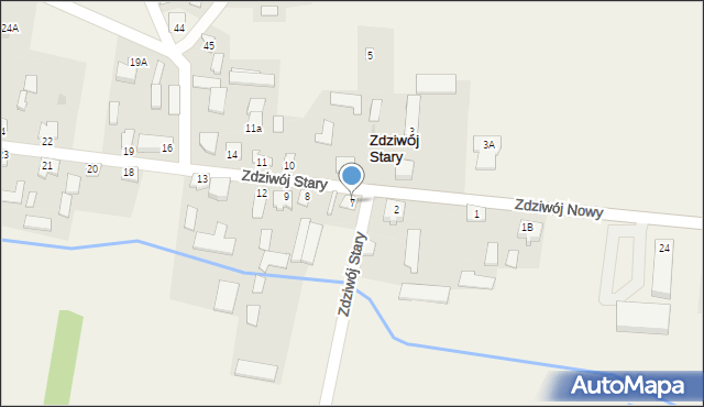 Zdziwój Stary, Zdziwój Stary, 7, mapa Zdziwój Stary