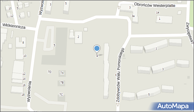 Złocieniec, Zdobywców Wału Pomorskiego, 4, mapa Złocieniec