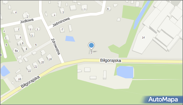 Zwierzyniec, Zdrowotna, 1, mapa Zwierzyniec