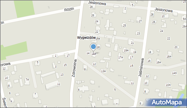 Zwierzyniec, Zdrowotna, 14A, mapa Zwierzyniec