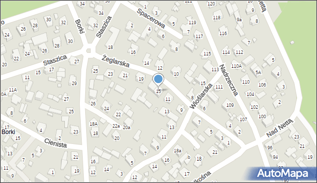 Augustów, Żeglarska, 15, mapa Augustów