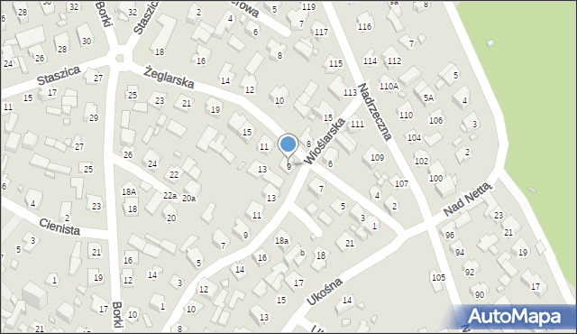 Augustów, Żeglarska, 9, mapa Augustów