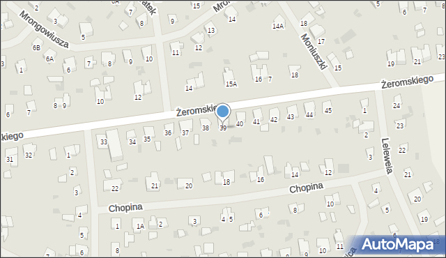 Bartoszyce, Żeromskiego Stefana, 39, mapa Bartoszyce