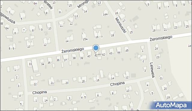 Bartoszyce, Żeromskiego Stefana, 41, mapa Bartoszyce