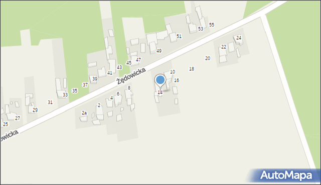 Barut, Żędowicka, 14, mapa Barut