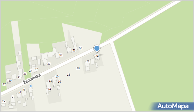 Barut, Żędowicka, 24, mapa Barut