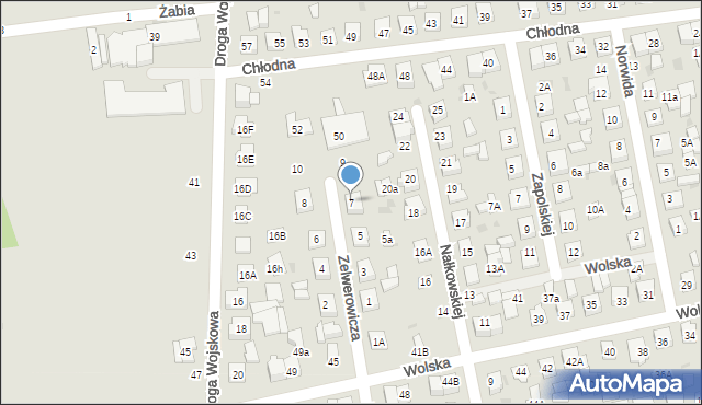 Biała Podlaska, Zelwerowicza Aleksandra, 7, mapa Białej Podlaskiej