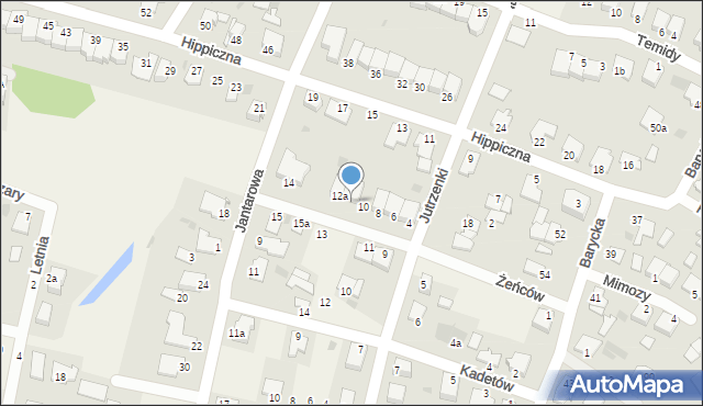 Białe Błota, Żeńców, 12, mapa Białe Błota