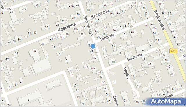 Białobrzegi, Żeromskiego Stefana, 38, mapa Białobrzegi