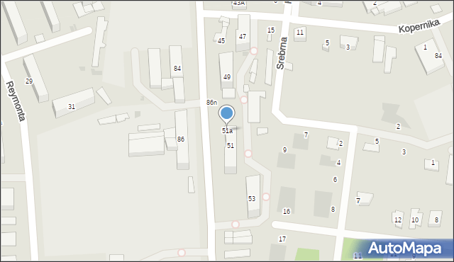 Białobrzegi, Żeromskiego Stefana, 51a, mapa Białobrzegi