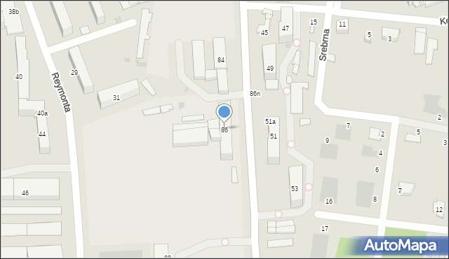 Białobrzegi, Żeromskiego Stefana, 86, mapa Białobrzegi