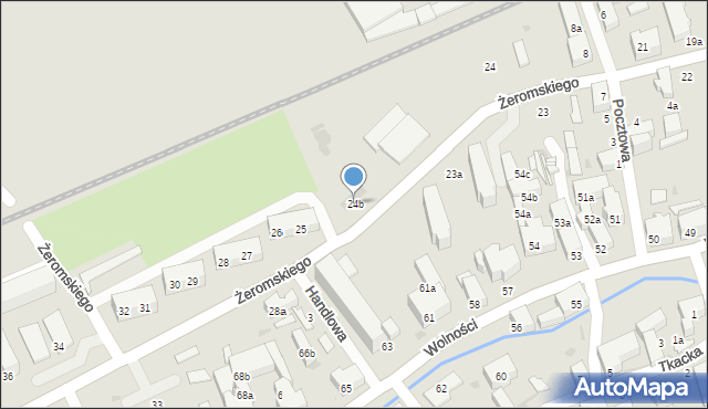 Bielawa, Żeromskiego Stefana, 24b, mapa Bielawa