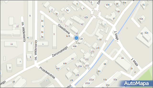 Bielawa, Żeromskiego Stefana, 44f, mapa Bielawa