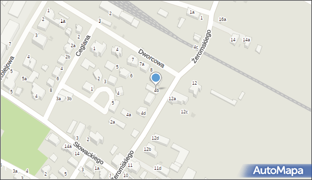 Bierutów, Żeromskiego Stefana, 4b, mapa Bierutów