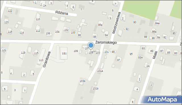 Bilcza, Żeromskiego Stefana, 105, mapa Bilcza