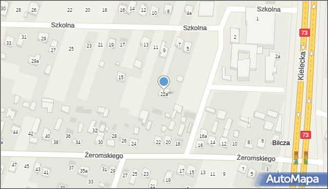 Bilcza, Żeromskiego Stefana, 22a, mapa Bilcza