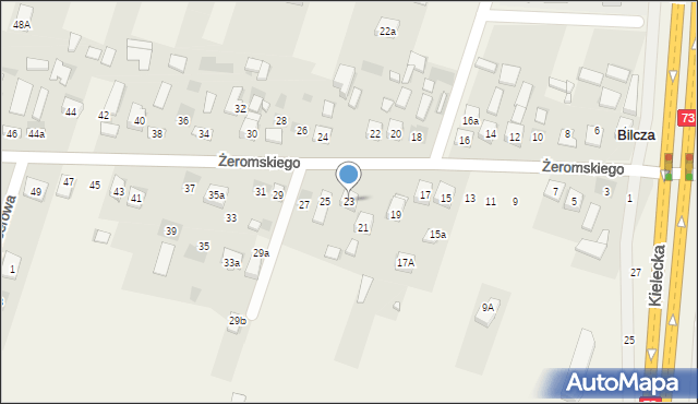 Bilcza, Żeromskiego Stefana, 23, mapa Bilcza