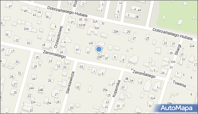 Blizne Jasińskiego, Żeromskiego Stefana, 10A, mapa Blizne Jasińskiego