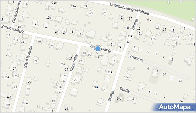 Blizne Jasińskiego, Żeromskiego Stefana, 3, mapa Blizne Jasińskiego