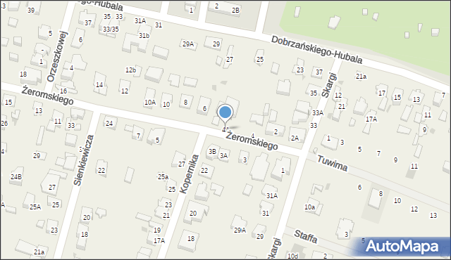 Blizne Jasińskiego, Żeromskiego Stefana, 4A, mapa Blizne Jasińskiego