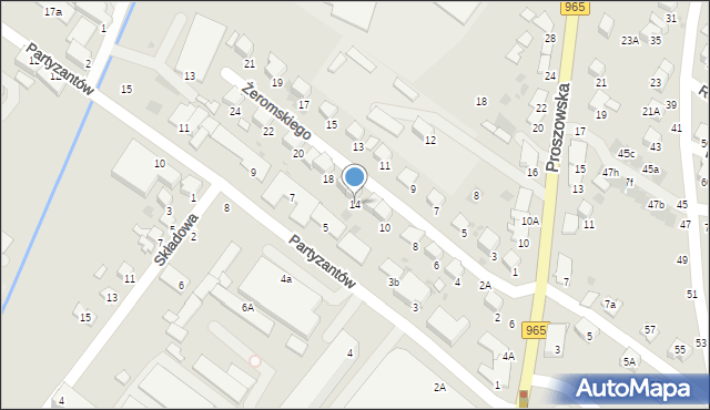 Bochnia, Żeromskiego Stefana, 14, mapa Bochni