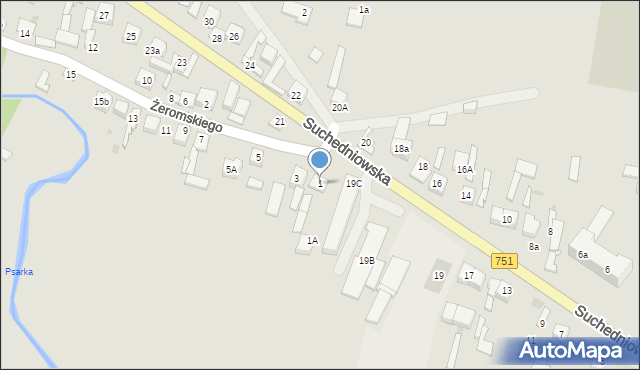 Bodzentyn, Żeromskiego Stefana, 1, mapa Bodzentyn