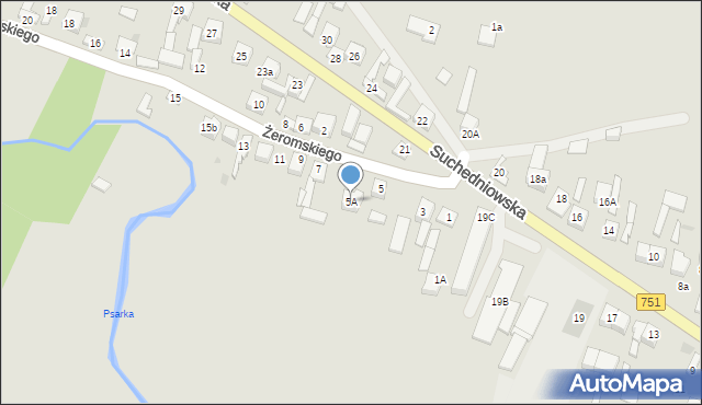 Bodzentyn, Żeromskiego Stefana, 5A, mapa Bodzentyn