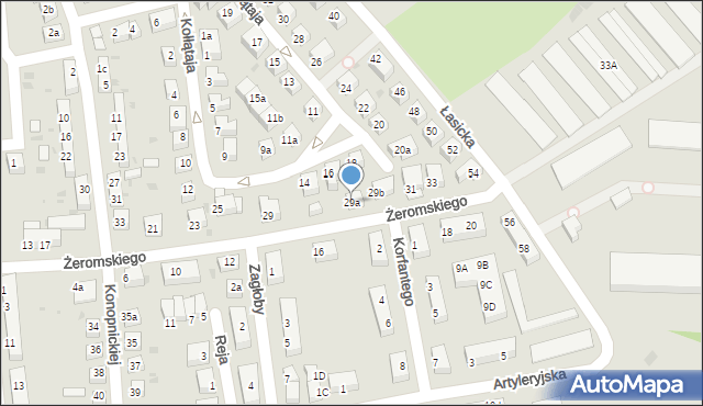 Bolesławiec, Żeromskiego Stefana, 29a, mapa Bolesławca