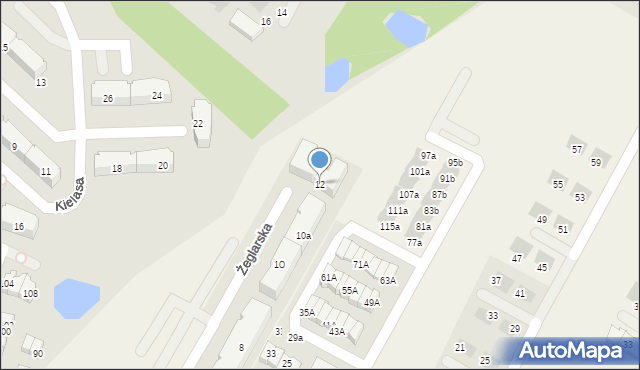 Borkowo, Żeglarska, 12, mapa Borkowo
