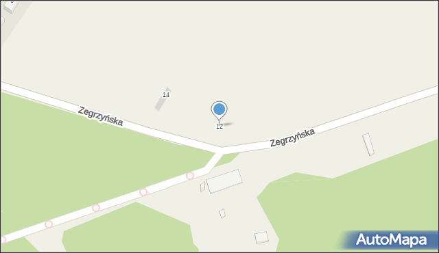 Borowa Góra, Zegrzyńska, 12, mapa Borowa Góra