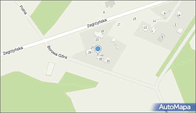 Borowa Góra, Zegrzyńska, 31, mapa Borowa Góra