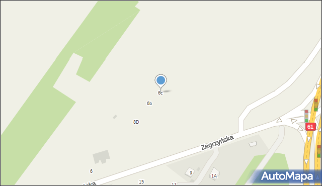 Borowa Góra, Zegrzyńska, 6c, mapa Borowa Góra
