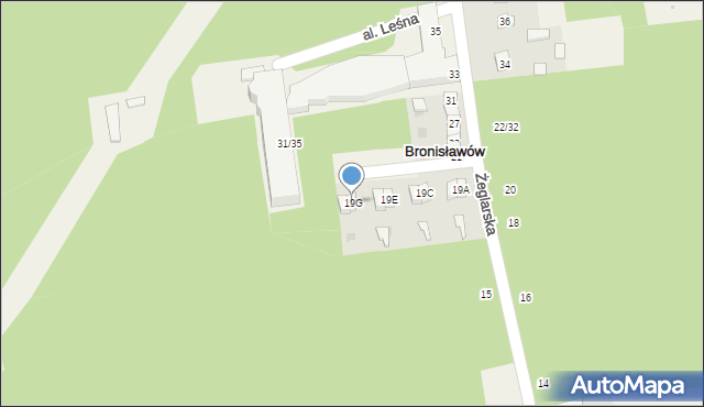 Bronisławów, Żeglarska, 19G, mapa Bronisławów