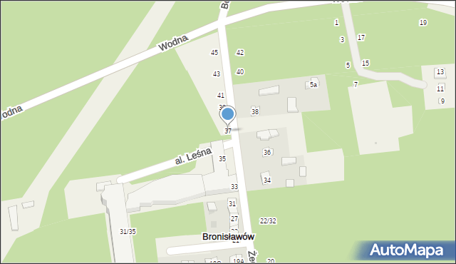 Bronisławów, Żeglarska, 37, mapa Bronisławów