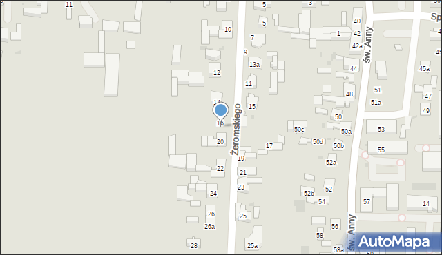 Brzeziny, Żeromskiego Stefana, 18, mapa Brzeziny