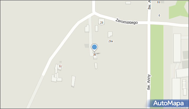 Brzeziny, Żeromskiego Stefana, 36, mapa Brzeziny