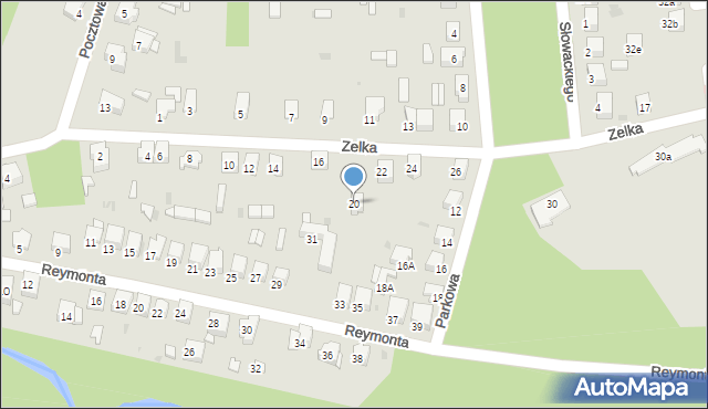 Bukowno, Zelka Bolesława, ks., 20, mapa Bukowno