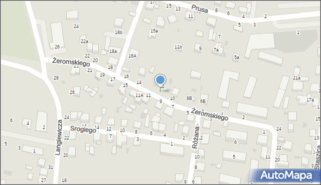 Busko-Zdrój, Żeromskiego Stefana, 12b, mapa Busko-Zdrój