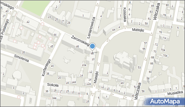 Bytom, Żeromskiego Stefana, 48, mapa Bytomia