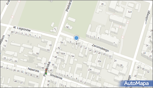 Bytom, Żeromskiego Stefana, 8, mapa Bytomia