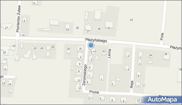 Cedry Wielkie, Żeromskiego Stefana, 1, mapa Cedry Wielkie