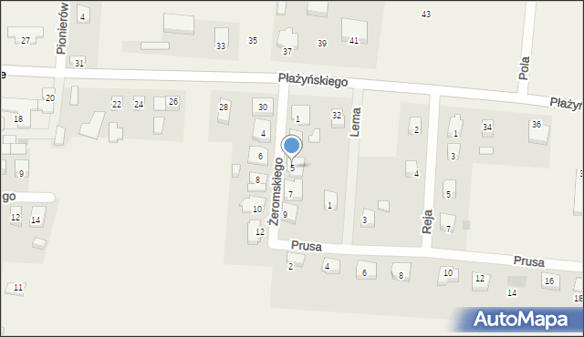 Cedry Wielkie, Żeromskiego Stefana, 5, mapa Cedry Wielkie