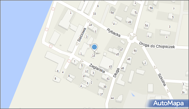 Charzykowy, Żeglarska, 14, mapa Charzykowy