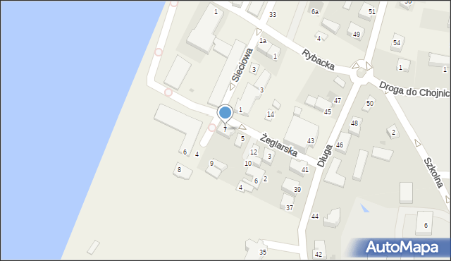 Charzykowy, Żeglarska, 7, mapa Charzykowy