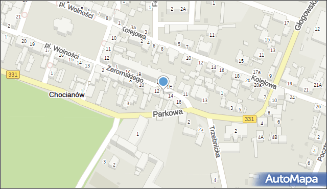 Chocianów, Żeromskiego Stefana, 12a, mapa Chocianów